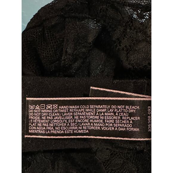 Victoria’s Secret Body By SZ 36D Unlined Demi Bra Floral Lace Wired Adjustable - Picture 9 of 11